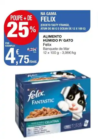 Intermarché Alimento Húmido P/Gato Felix 12x100g promoção