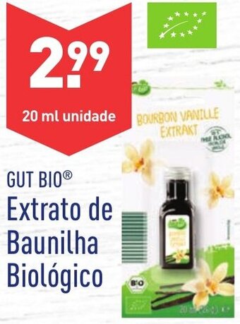 ALDI Gut Bio Extrato de Baunilha Biológico 20ml promoção