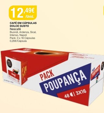 Intermarché Café em Cápsulas Dolce Gusto Nescafé promoção