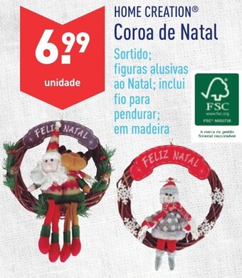 ALDI Home Creation Coroa de Natal promoção