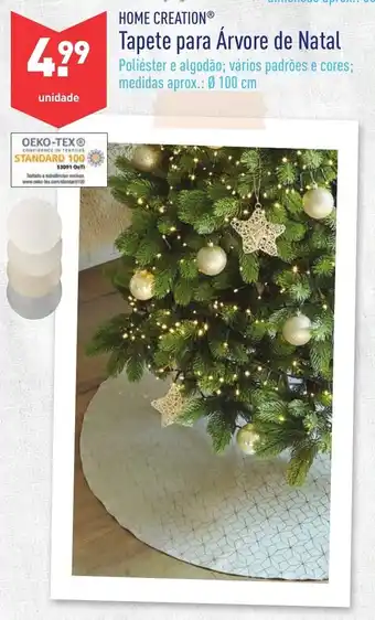 ALDI Home Creation Tapete para Árvore de Natal 100cm promoção