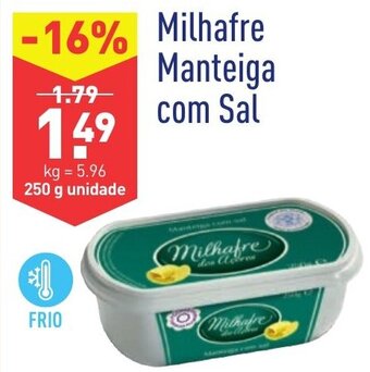 ALDI Milhafre Manteiga com Sal 250g promoção