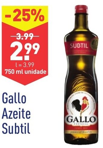 ALDI Gallo Azeite Subtil 750ml promoção