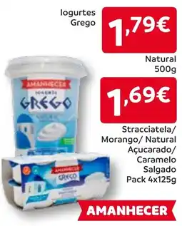 Amanhecer logurtes Grego promoção
