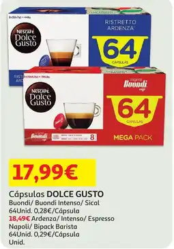 Auchan Cápsulas DOLCE GUSTO promoção