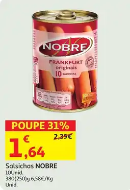 Auchan Salsichas NOBRE promoção
