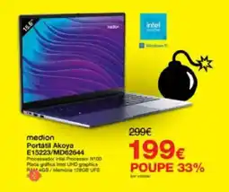 Staples medion Portátil Akoya E15223/MD62644 promoção