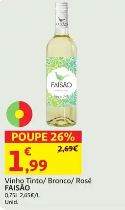 Auchan Vinho Tinto/ Branco/ Rosé FAISÃO promoção