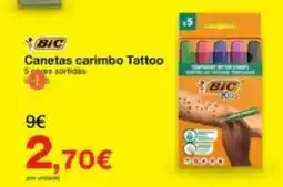 Staples BIC Canetas carimbo Tattoo 5ves sortidas promoção
