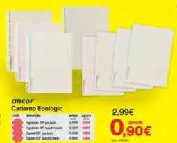 Staples ancor Caderno Ecologic promoção