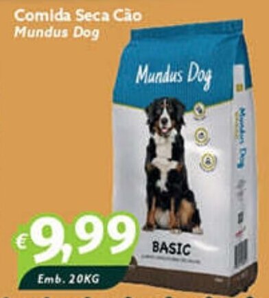 Promoção Comida Seca Cão Mundus Dog 20kg em Roque Supermercados