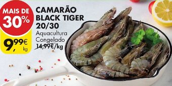 Pingo Doce Camarão Black Tiger 20/30 promoção