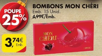 Bombons Mon Chéri 15 Unid