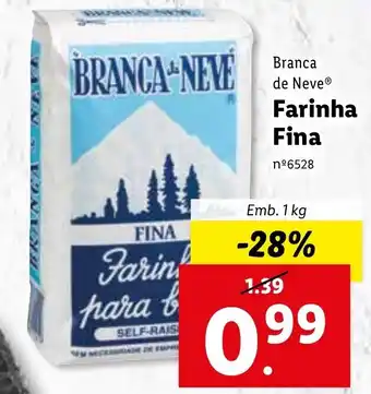 Lidl Branca de Neve Farinha Fina 1kg promoção