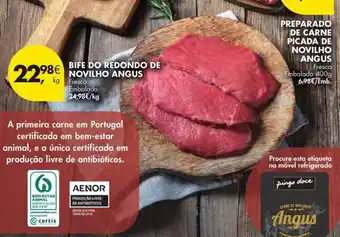 Pingo Doce Bife do Redondo de Novilho Angus promoção