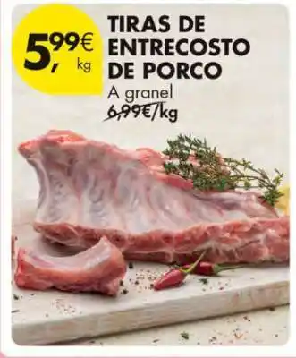 Pingo Doce Tiras de Entrecosto de Porco promoção