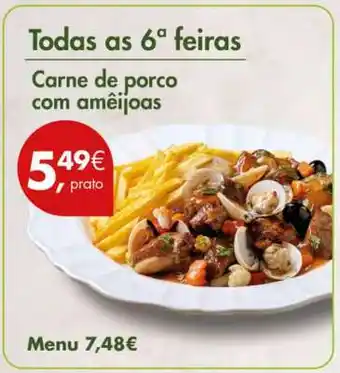 Pingo Doce Carne de porco com amêijoas promoção