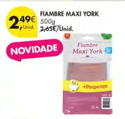 Pingo Doce FIAMBRE MAXI YORK promoção