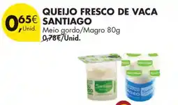 Pingo Doce Queijo Fresco de Vaca Santiago promoção
