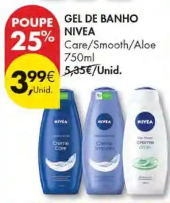 Pingo Doce Gel de Banho Nivea promoção