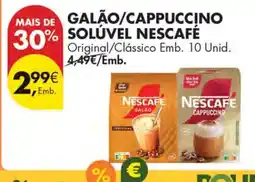 Pingo Doce GALÃO/CAPPUCCINO SOLÚVEL NESCAFÉ promoção