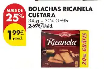 Pingo Doce Bolachas Ricanela Cuétara promoção