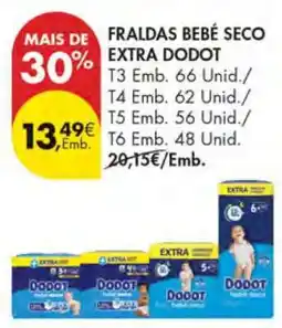 Pingo Doce FRALDAS BEBÉ SECO EXTRA DODOT promoção