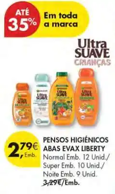 Pingo Doce PENSOS HIGIÉNICOS ABAS EVAX LIBERTY promoção
