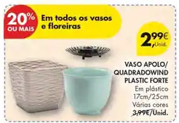 Pingo Doce VASO APOLO/QUADRADOWIND PLASTIC FORTE promoção