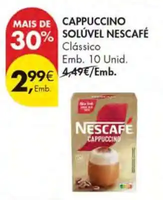 Pingo Doce Cappuccino Solúvel Nescafé Clássico promoção
