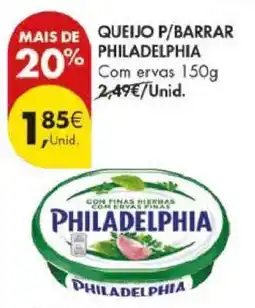 Pingo Doce Queijo p/barrar Philadelphia com ervas 150g promoção