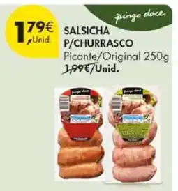 Pingo Doce Salsicha P/Churrasco Picante/Original 250g promoção