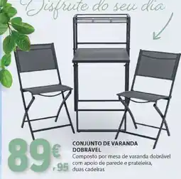 E.Leclerc CONJUNTO DE VARANDA DOBRÁVEL promoção