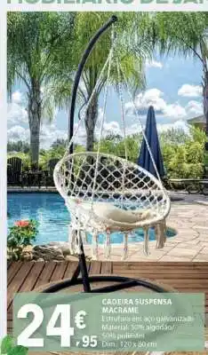 E.Leclerc Cadeira Suspensa Macramé promoção
