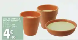 E.Leclerc Vela de Citronela em Vaso Terracota promoção