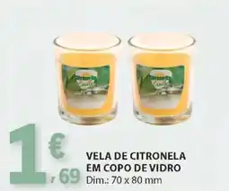 E.Leclerc Vela de Citronela em Copo de Vidro promoção