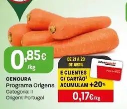 Intermarché Cenoura Programa Origens promoção