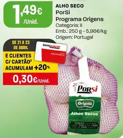 Intermarché ALHO SECO PorSi Programa Origens Categoria: II promoção