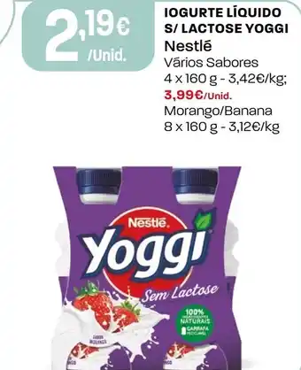 Intermarché Iogurte líquido s/lactose yoggi nestlé promoção