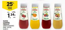 Continente Sumo compal fresco varios sabores promoção