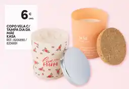 Continente Copo vela c/ tampa dia da mae kasa promoção