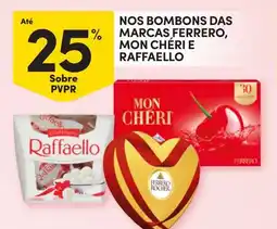 Continente Nos bombons das marcas ferrero, mon chérie e raffaello promoção
