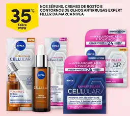 Continente Nos séruns, cremes de rosto e contornos de olhos antirrugas expert filler da marca nivea promoção