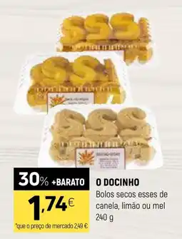 Coviran O DOCINHO Bolos secos esses de canela, limão ou mel promoção
