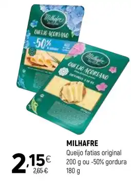 Coviran MILHAFRE Queijo fatias original ou -50% gordura promoção