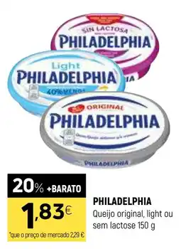 Coviran PHILADELPHIA Queijo original, light ou sem lactose promoção