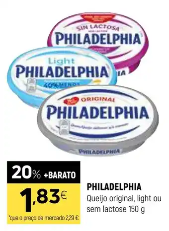 Coviran PHILADELPHIA Queijo original, light ou sem lactose promoção
