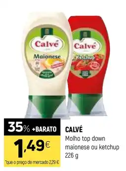Coviran Calvé Molho top down maionese ou ketchup promoção