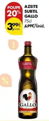Pingo Doce AZEITE SUBTIL GALLO 75cl promoção