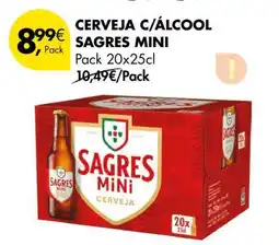 Pingo Doce CERVEJA C/ ÁLCOOL SAGRES MINI promoção